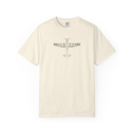 Aviation Word Cloud Airplane Tee