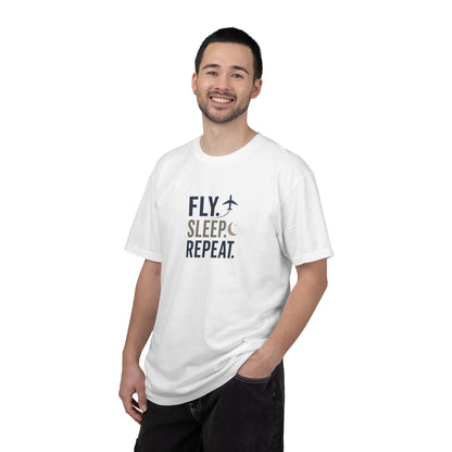 Fly. Sleep. Repeat. Aviation T-Shirt