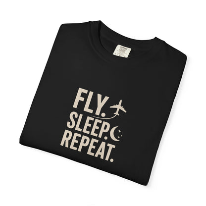 Fly. Sleep. Repeat. Aviation T-Shirt