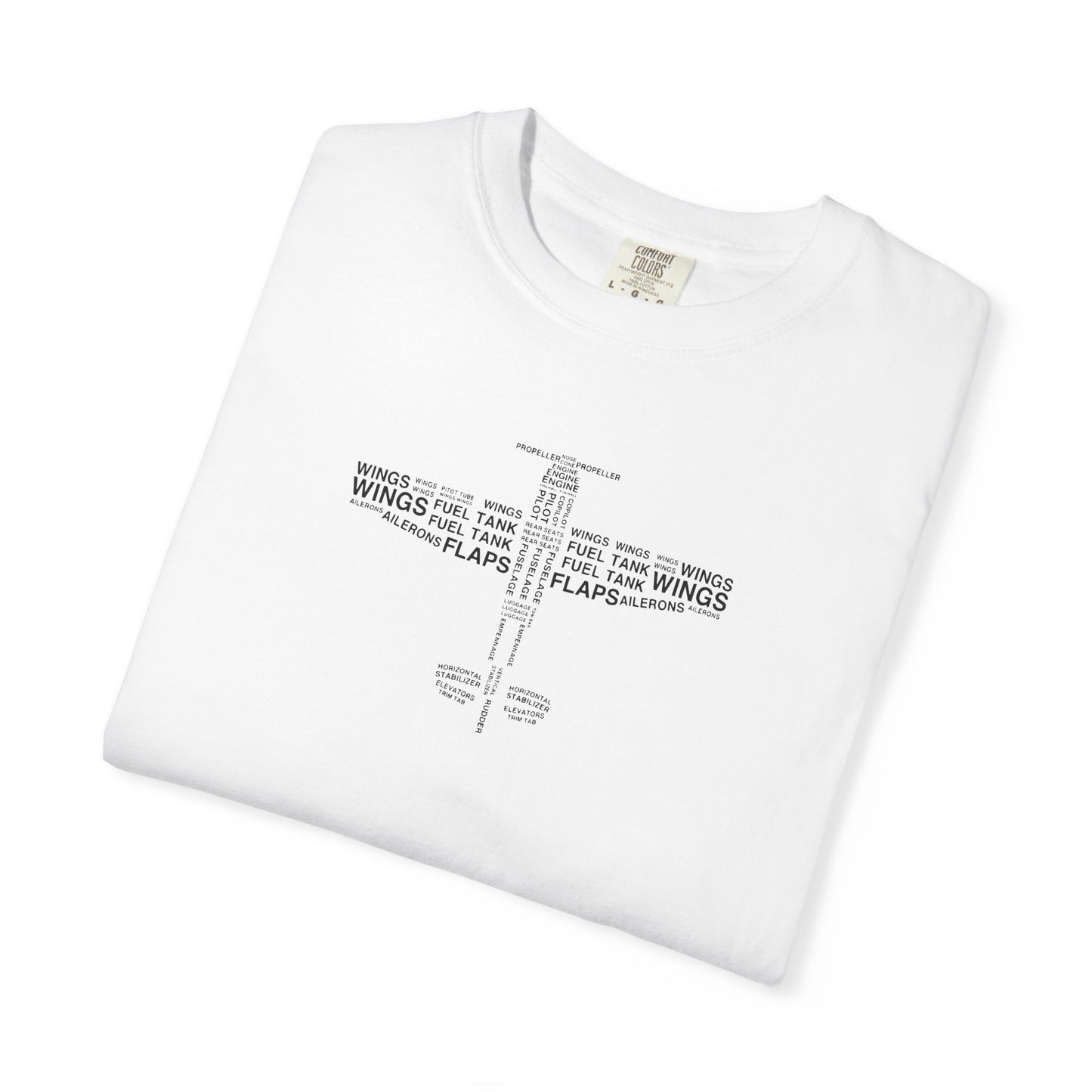 Aviation Word Cloud Airplane Tee