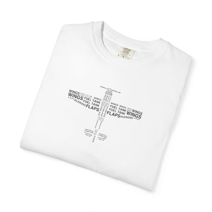 Aviation Word Cloud Airplane Tee