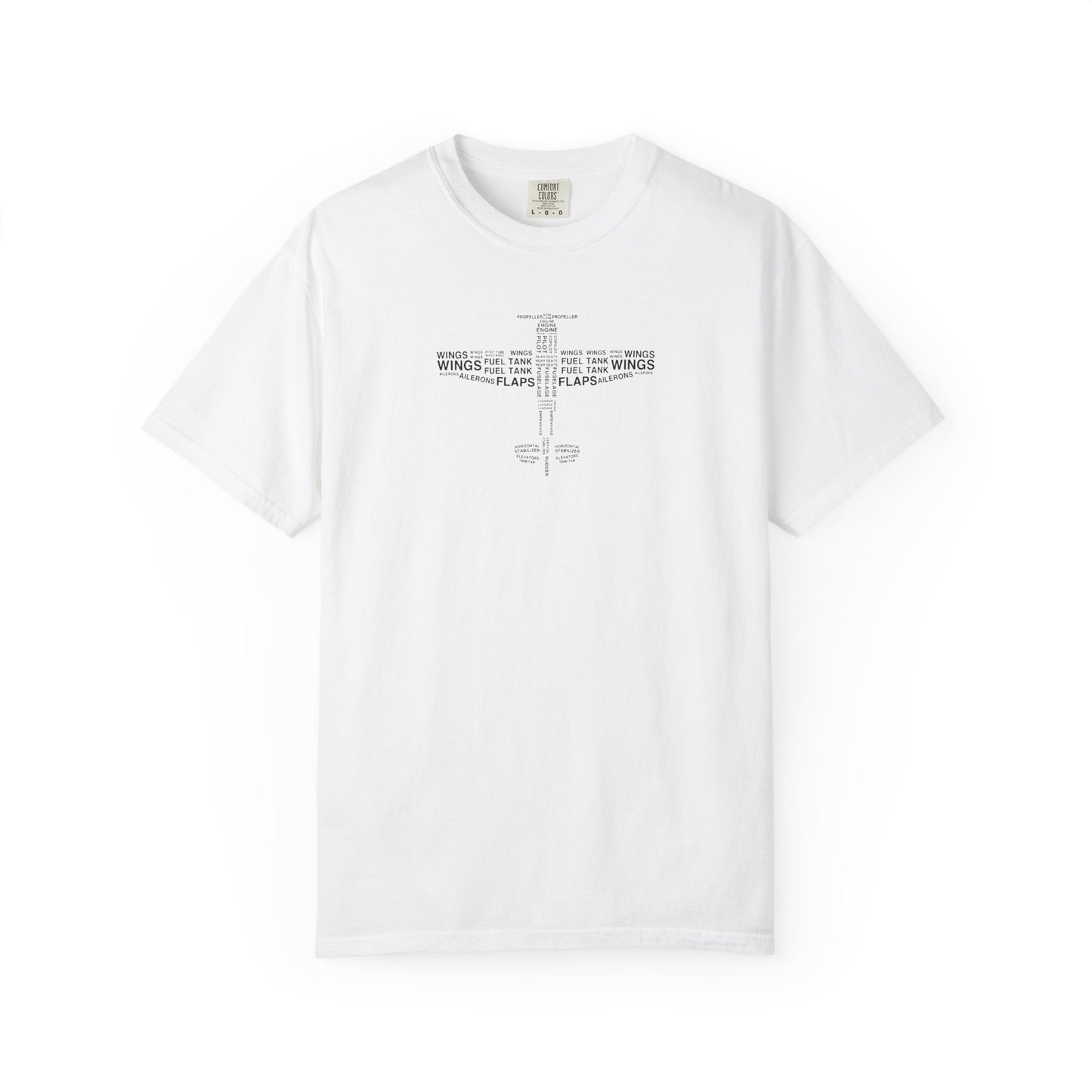 Aviation Word Cloud Airplane Tee