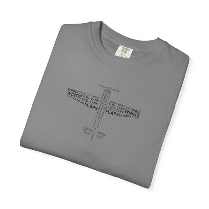Aviation Word Cloud Airplane Tee