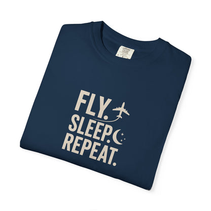 Fly. Sleep. Repeat. Aviation T-Shirt