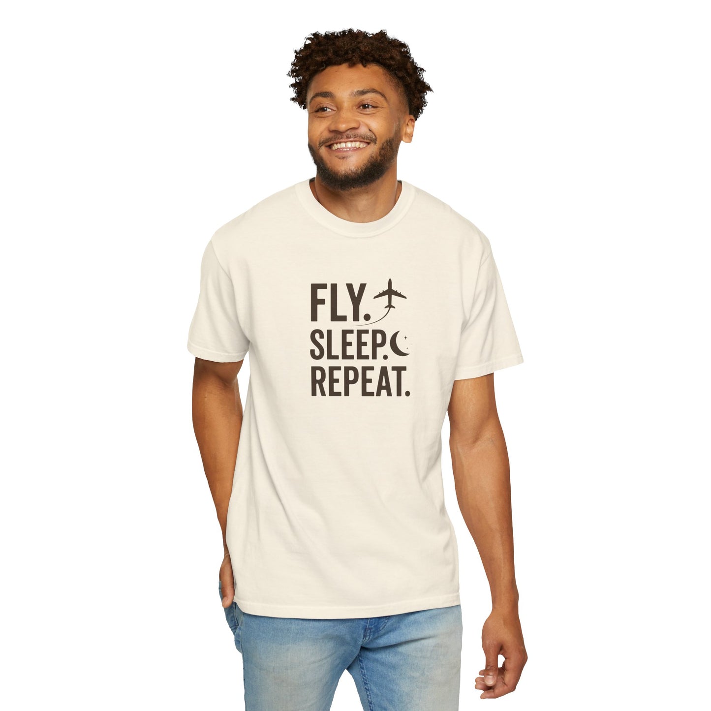 Fly. Sleep. Repeat. Aviation T-Shirt