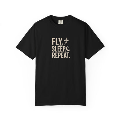 Fly. Sleep. Repeat. Aviation T-Shirt