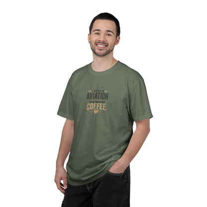 Work In Aviation Run on Coffee T-Shirt