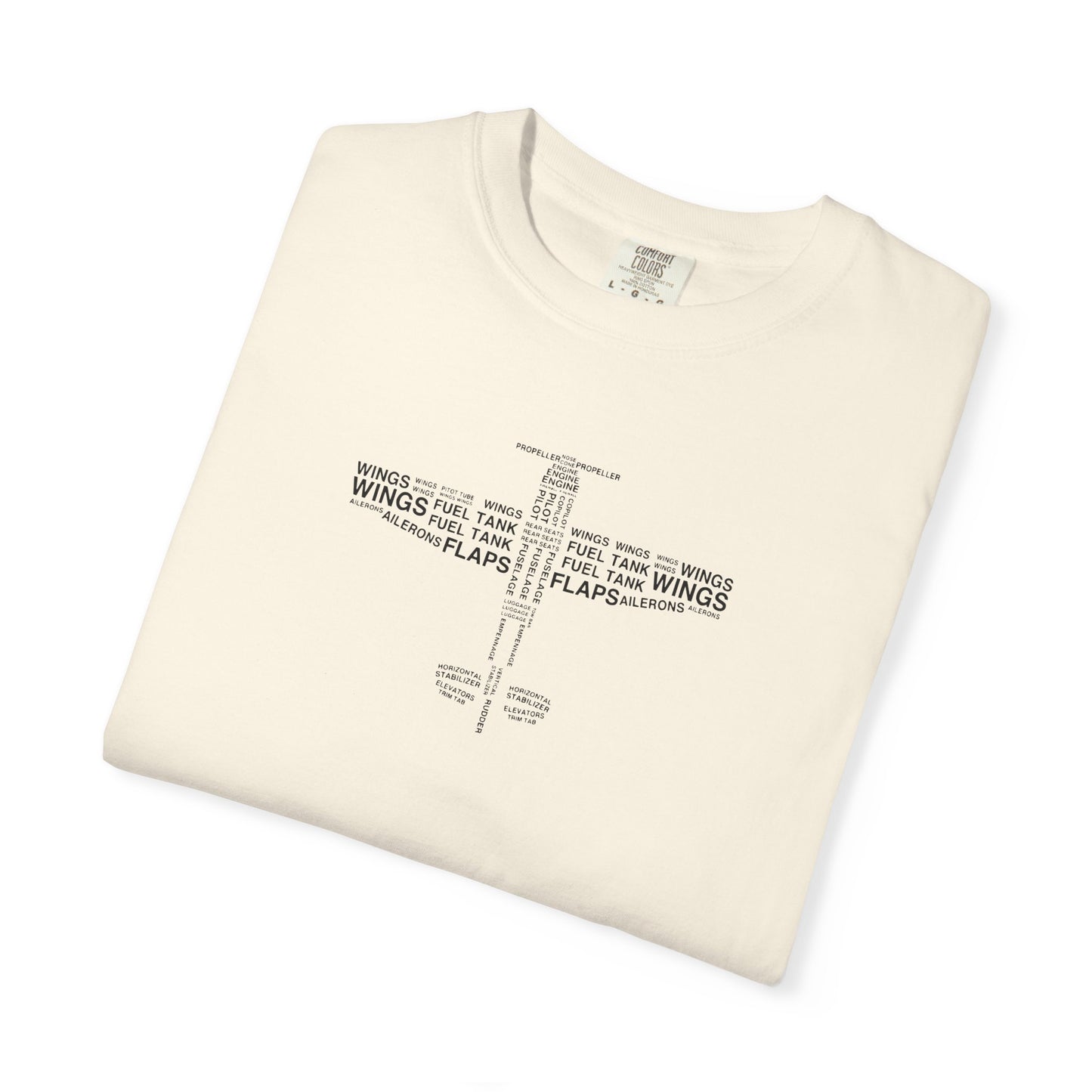 Aviation Word Cloud Airplane Tee