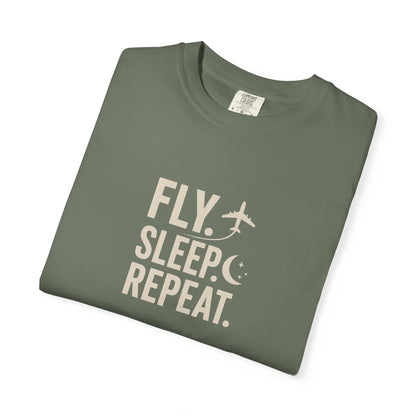 Fly. Sleep. Repeat. Aviation T-Shirt