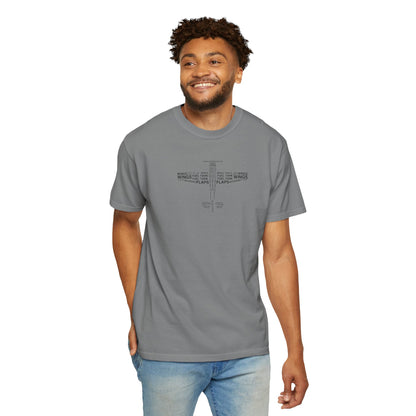Aviation Word Cloud Airplane Tee
