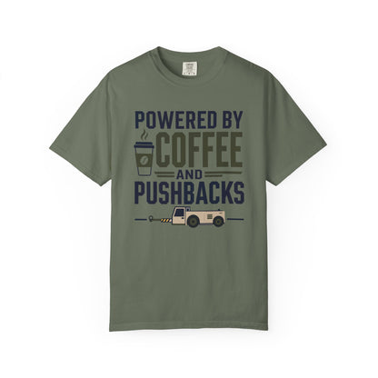 Powered By Coffee and Pushbacks - T-Shirt