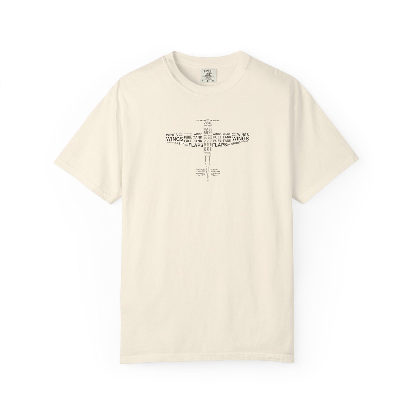 Aviation Word Cloud Airplane Tee