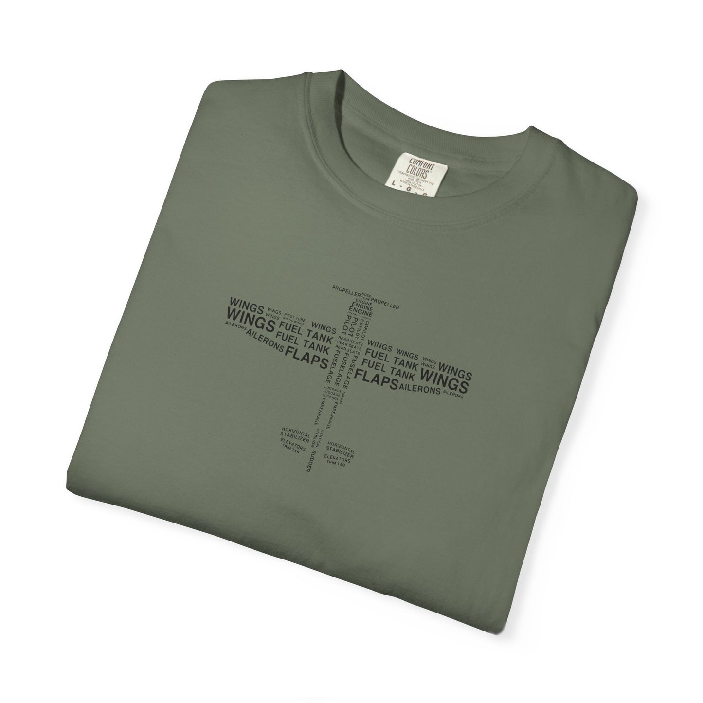 Aviation Word Cloud Airplane Tee