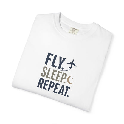 Fly. Sleep. Repeat. Aviation T-Shirt