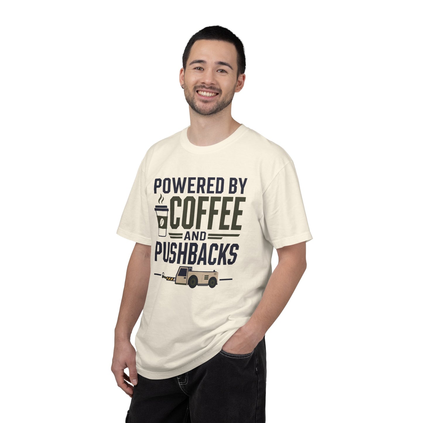 Powered By Coffee and Pushbacks - T-Shirt