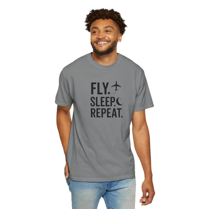 Fly. Sleep. Repeat. Aviation T-Shirt
