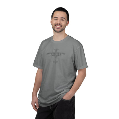 Aviation Word Cloud Airplane Tee