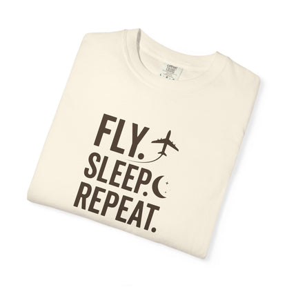 Fly. Sleep. Repeat. Aviation T-Shirt