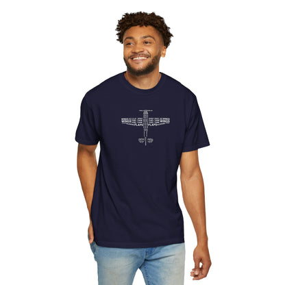 Aviation Word Cloud Airplane Tee