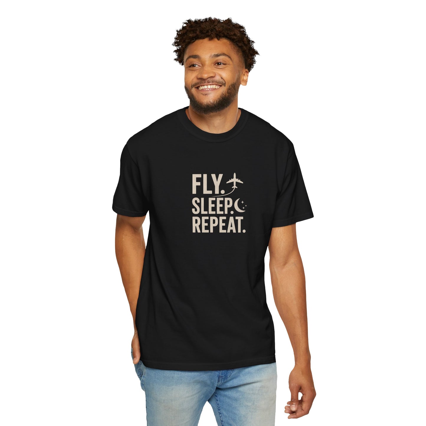 Fly. Sleep. Repeat. Aviation T-Shirt