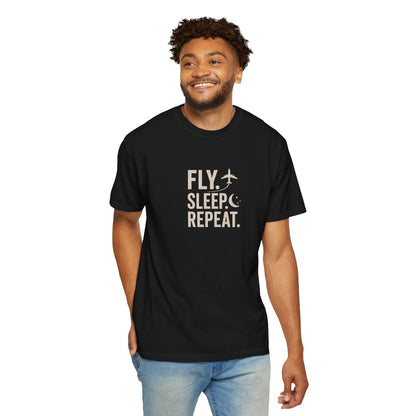 Fly. Sleep. Repeat. Aviation T-Shirt